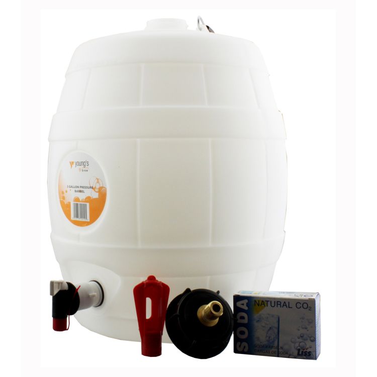 5 Gal Basic White Barrel with CO2 Injector System & Bulbs