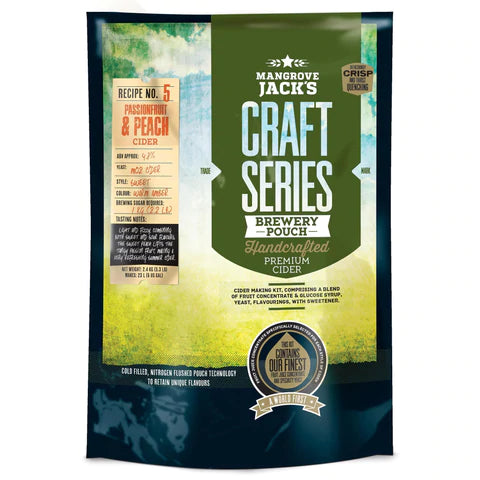 Mangrove Jack's Craft Series - Peach & Passionfruit Cider Home Brew Kit