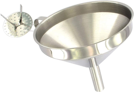 Fackelmann Stainless Steel Funnel with Strainer 14cm