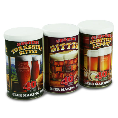 Geordie home brew beer kit range - British ale kits UK