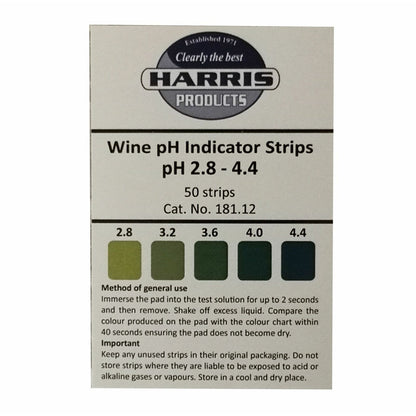 Wine and Cider pH Test Strips – main product photo